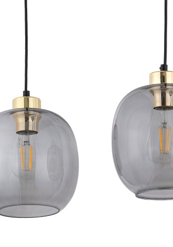 TK Omega loftlampe, m. 3 skjermer - glass