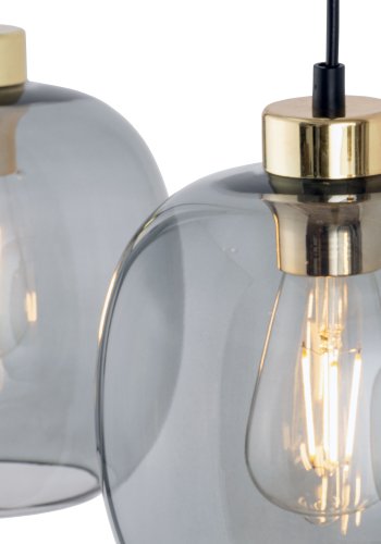 TK Omega loftlampe, m. 3 skjermer - glass