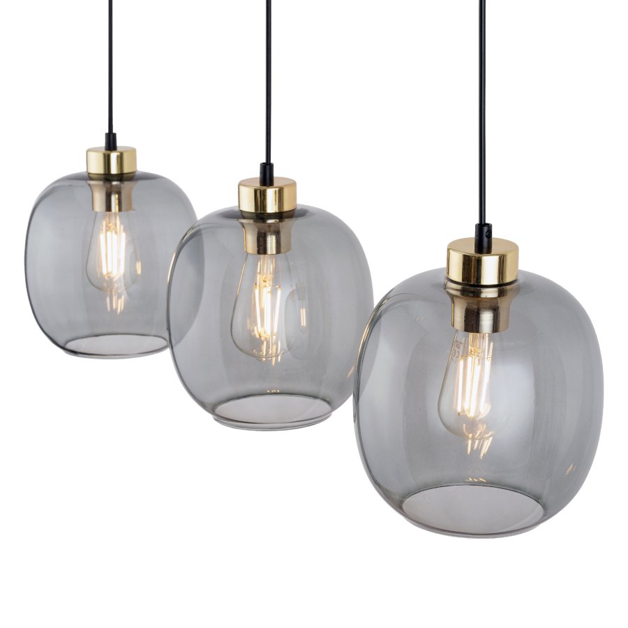 TK Omega loftlampe, m. 3 skjermer - glass