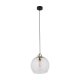 TK Devi loftlampe 250 - klar glas og sort metal