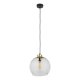 TK Devi loftlampe 250 - klar glas og sort metal