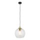 TK Devi loftlampe 250 - klar glas og sort metal