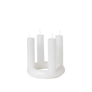 BROSTE COPENHAGEN Lucille skulptur stearinlys - pure hvid helfarvet paraffin