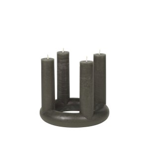 BROSTE COPENHAGEN Lucille skulptur stearinlys - grape leaf grn helfarvet paraffin