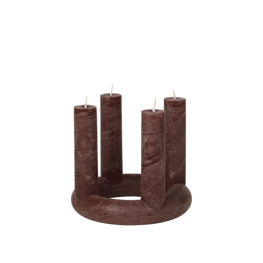 BROSTE COPENHAGEN Lucille skulptur lys - matt brun ensfarget parafin