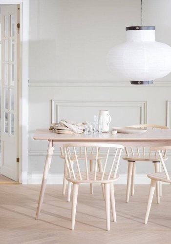 ROWICO rektangulr Yumi spisebord m. udtrk - hvidvasket egetrsfiner og eg (190x90)