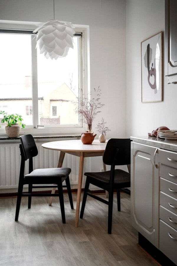 ROWICO rund Yumi spisebord - hvidvasket egetrsfiner og eg (115)