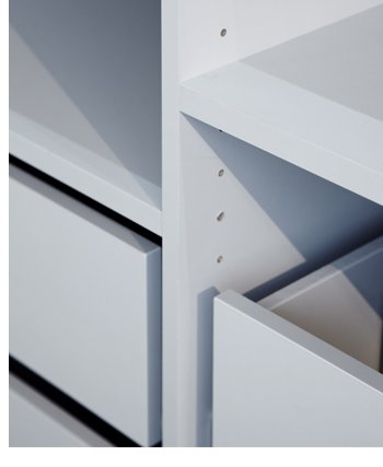 
TVILUM Save skuffe - hvidt komposittræ, med rulleudtræk
