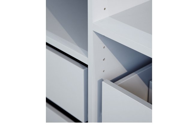 
TVILUM Save skuffe - hvidt komposittræ, med rulleudtræk
