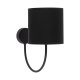 TK Torens vegglampe - sort stoff og sort metall