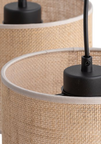 TK Jute loftlampe, m. 3 skrme - natur jute