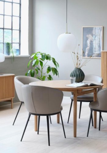 Carno spisebord, med uttrekk - naturlig eikefiner og eik (120)