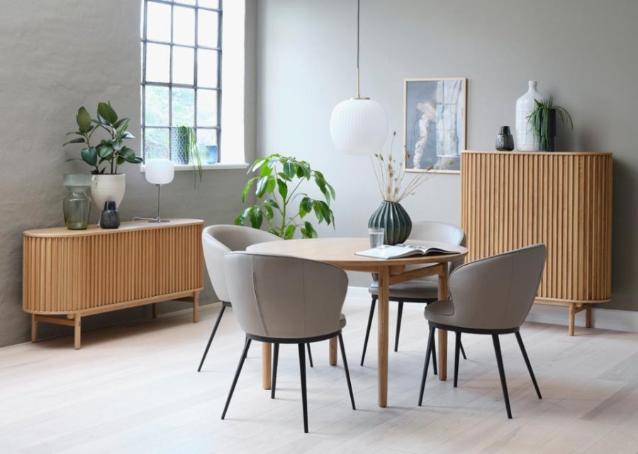 Carno spisebord, med uttrekk - naturlig eikefiner og eik (120)