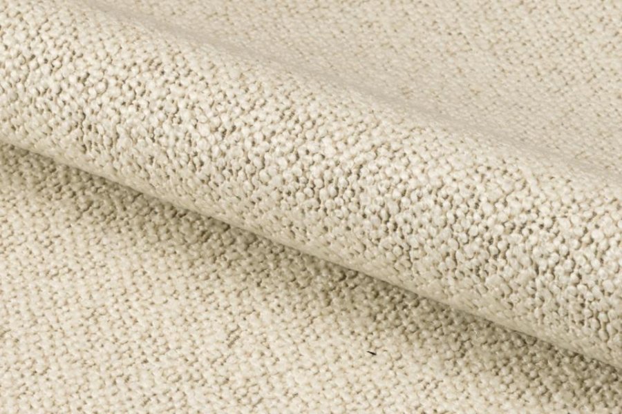 ACT NORDIC Grafton Sessel - cremefarbener Stoff und schwarzes Gummibaumholz