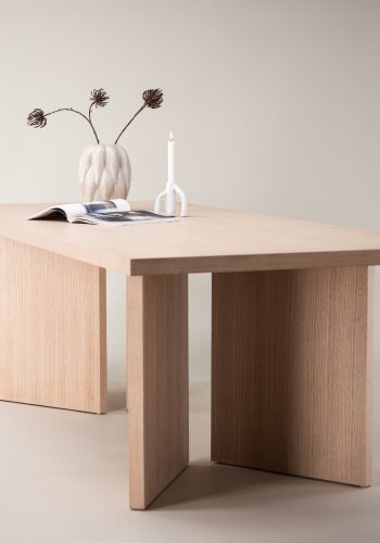 VIND COLLECTION Bassholmen spisebord, rektangulrt - hvitkalket finer (240x100)