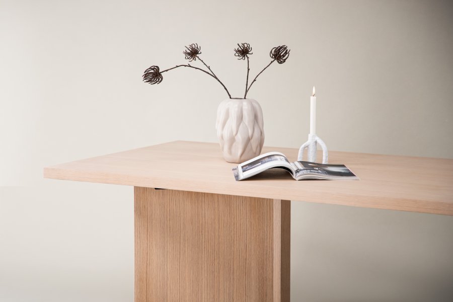 VIND COLLECTION Bassholmen spisebord, rektangulrt - hvitkalket finer (240x100)