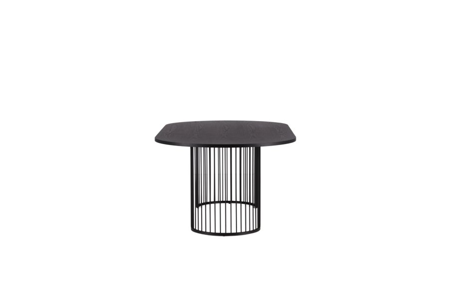 VIND COLLECTION Hamneskär spisebord, ovalt - svart finer og sort stl (220x110)