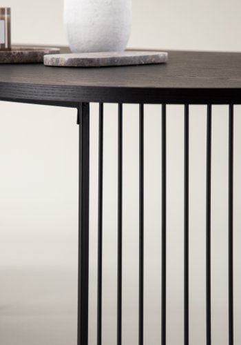 VIND COLLECTION Hamneskär spisebord, ovalt - svart finer og sort stl (220x110)