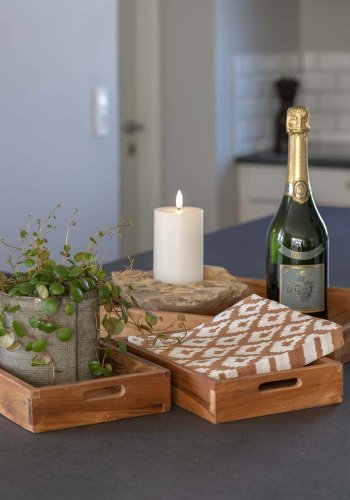 HOUSE NORDIC Faro-brett - naturlig teak (sett med 3)