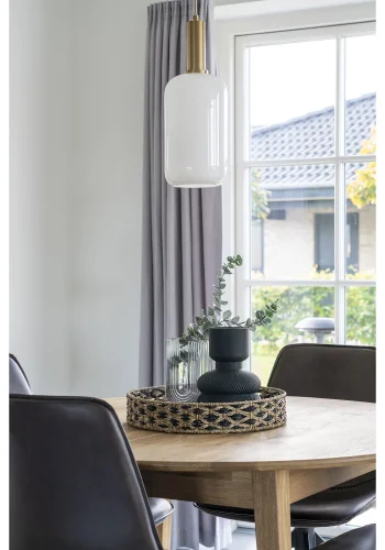 Bakke i sgrs, sort/natur, rundt, 38 cm