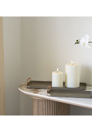 HOUSE NORDIC dekorativt brett, rektangul�rt - brunt st�l (sett med 2)