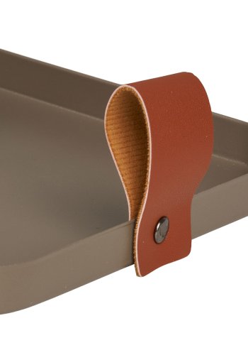 HOUSE NORDIC dekorativt brett, rektangul�rt - brunt st�l (sett med 2)