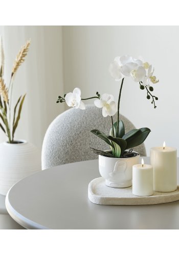 HOUSE NORDIC dekorativt brett, organisk - beige sement (35x30)