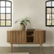 Carno sk�nk, m. 2 skydel�ger, 2 hylder, 1 skuffe - natur egefin�r og egetr�