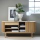 Carno sk�nk, m. 2 skydel�ger, 2 hylder, 1 skuffe - natur egefin�r og egetr�