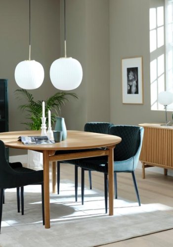 Carno skjenk, med 2 skyvedrer, 2 hyller og 1 skuff - naturlig eik