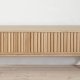 Carno TV-bord, m. 2 skydel�ger, 1 skuffe - natur egefin�r og egetr� (160x45)