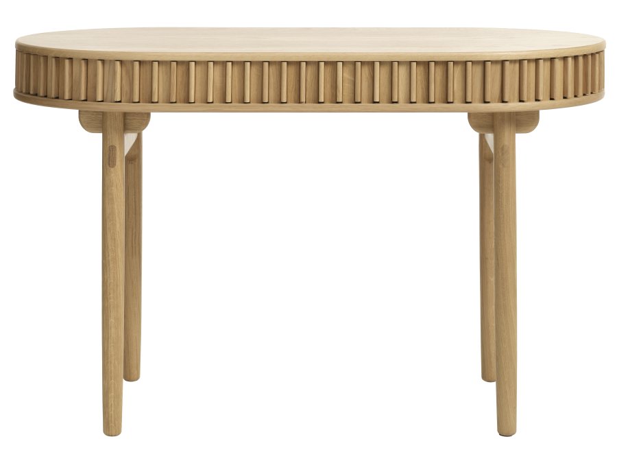 Carno skrivebord, m. skyvedr - naturlig eikefiner og eiketre (60x120)