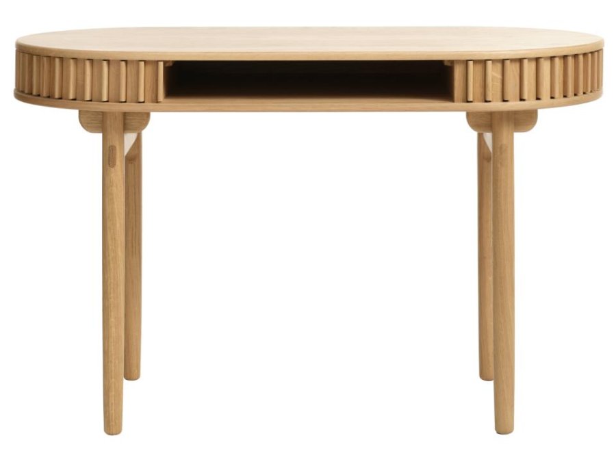 Carno skrivebord, m. skyvedr - naturlig eikefiner og eiketre (60x120)