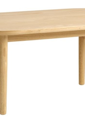 Carno Couchtisch, oval - Eichenfurnier natur und Eiche (70x130)