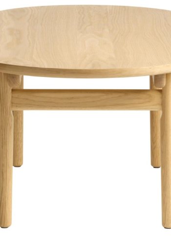 Carno Couchtisch, oval - Eichenfurnier natur und Eiche (70x130)