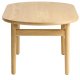Carno Couchtisch, oval - Eichenfurnier natur und Eiche (70x130)
