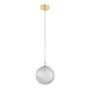 TK Cadix loftlampe 210 - glas og guld stl