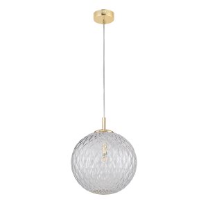 TK Cadix loftlampe - glas og guld stl