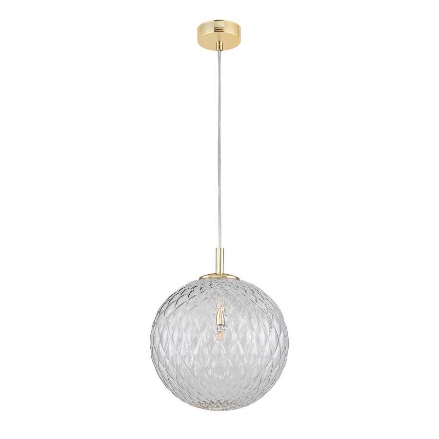 TK Cadix loftlampe - glas og guld stl