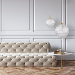 TK Cadix loftlampe - glas og guld stl