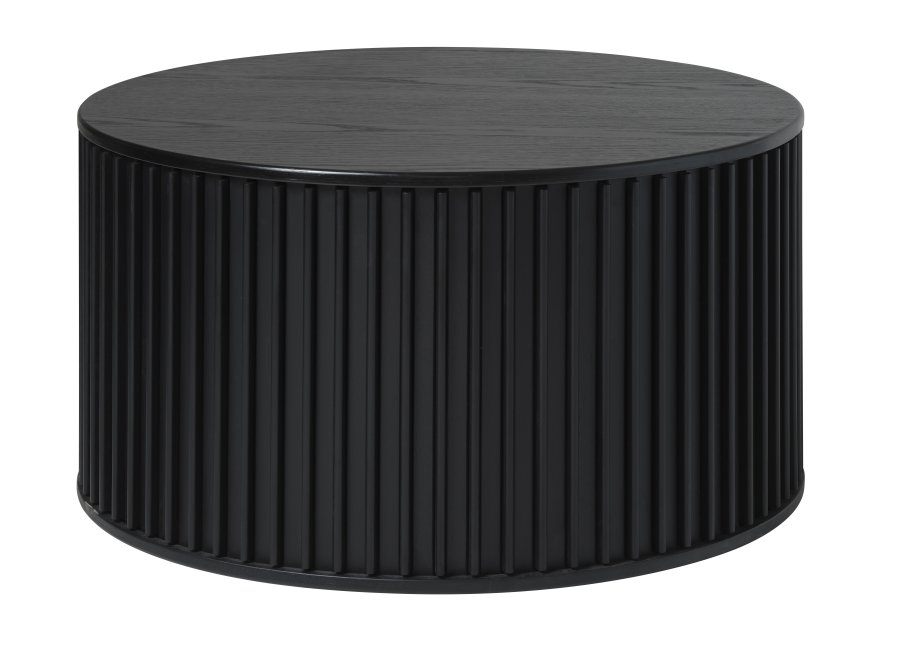 Siena salongbord, rundt - svart eikefiner og eik (85)