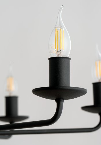 TK Limal loftlampe, m. plads til 5 prer - sort metal