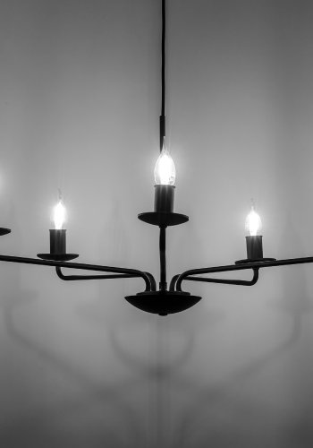 TK Limal loftlampe, m. plads til 5 prer - sort metal