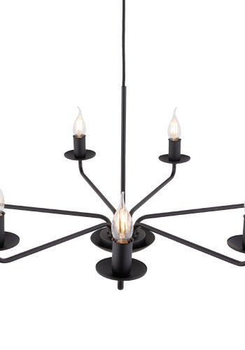 TK Limal loftlampe, m. plads til 7 prer - sort metal