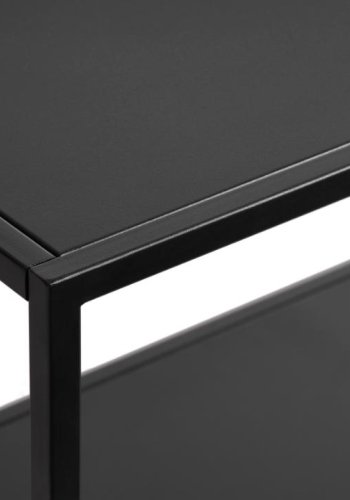 Malibu-skap, m. 1 dr og 1 hylle - svart metall (B:120)