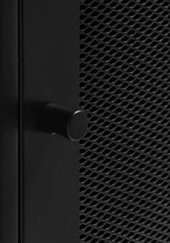 Malibu-skap, m. 1 dr og 1 hylle - svart metall (B:120)