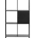 Malibu bokhylle, m. 1 dr - svart metall (H:135)
