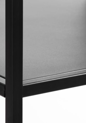 Malibu bokhylle, m. 1 dr - svart metall (H:135)