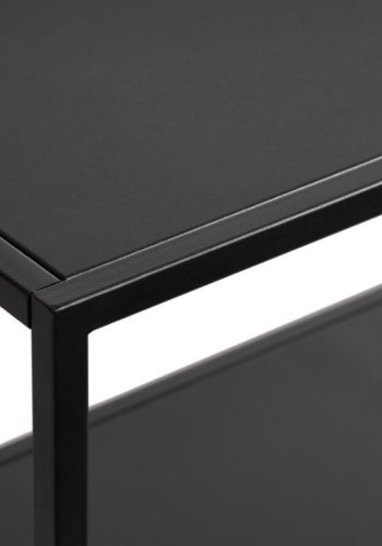 Malibu bokhylle, m. 2 drer - svart metall (H:180)