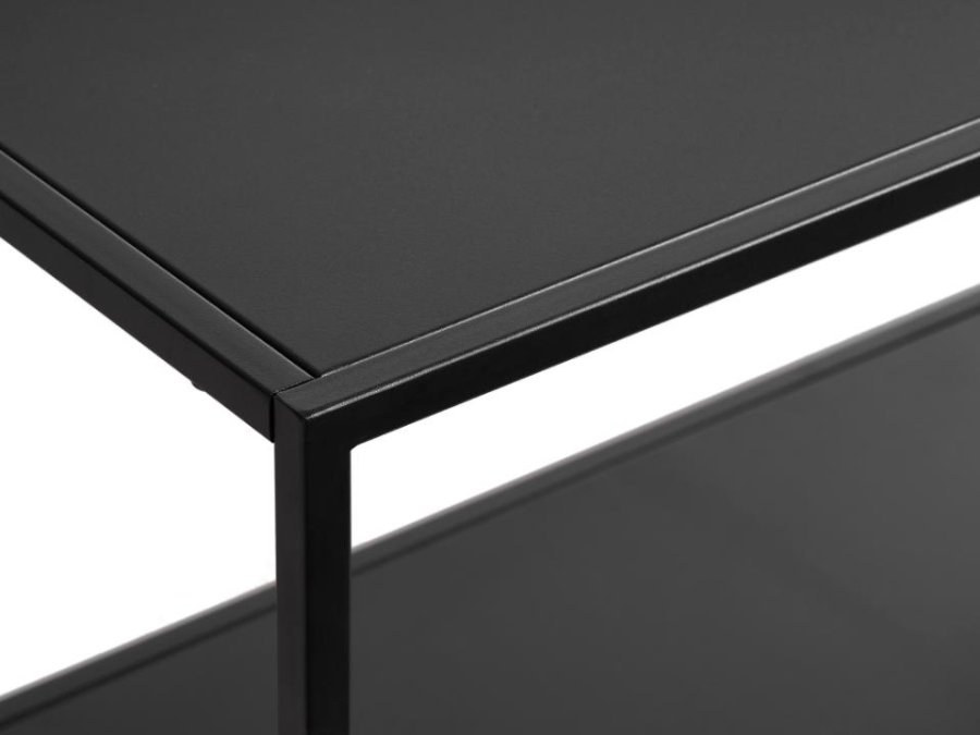 Malibu bokhylle, m. 2 drer - svart metall (H:180)